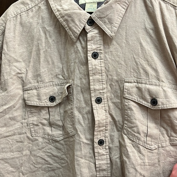 XXL Rustic Ridge Tan Button-Up Shirt - Picture 2 of 6